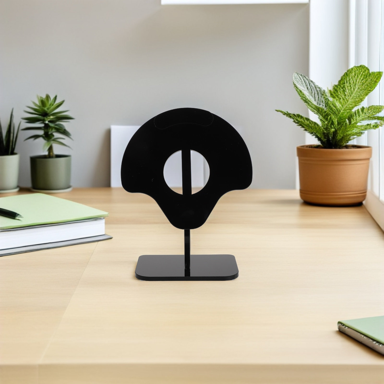 Desk Setup Headphones - ขาตั้งหูฟังอะคริลิกสำหรับกีฬา ที่วางหูฟังตั้งโต๊ะ ดีไซน์ย้อนยุค แข็งแรงมั่นคง สำหรับโต๊ะคอมพิวเตอร์ สำนักงาน