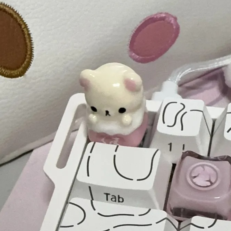 Desk Setup Essentials - คีย์แคป Kawaii Rilakkuma Relax Bear Artisan