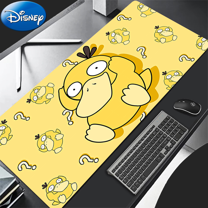 Desk Setup Cozy - แผ่นรองเมาส์สำหรับเล่นเกม P-Pokemon Psyduck 90x40 ซม. อนิเมะ