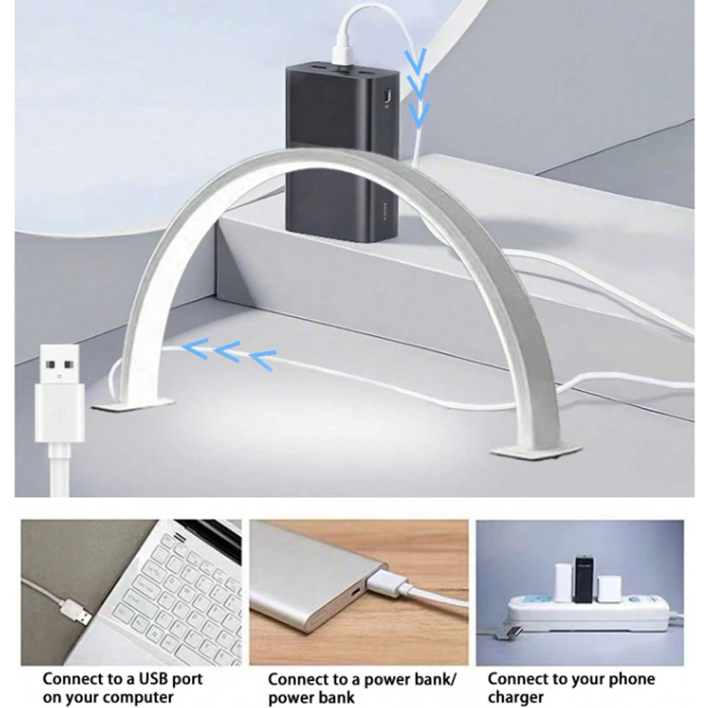 Desk Setup Lamp - โคมไฟเล็บ 40/66 ซม. ไฟเสริม USB 5V