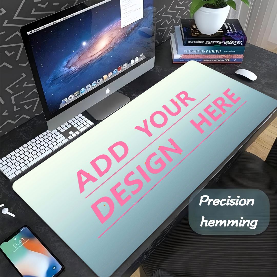 Desk Setup Cozy - แผ่นรองเมาส์แบบกำหนดเอง พิมพ์รูปภาพ โลโก้ กันน้ำ แผ่นรองโต๊ะขนาดใหญ่ สำหรับเล่นเกมส์