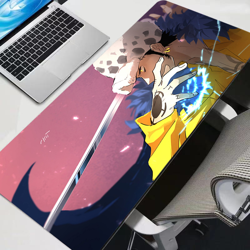 Desk Setup Accessories - แผ่นรองเมาส์ลายการ์ตูนน่ารัก สาวอนิเมะ สำหรับเกมเมอร์ แผ่นรองโต๊ะคอมพิวเตอร์ คีย์บอร์ด วันพีซ