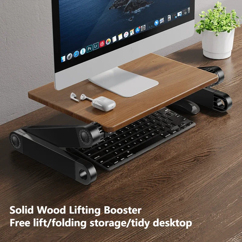 Vertical Laptop Stand - Oatsbasf แบบพกพาไม้ MacBook Stand แล็ปท็อป Booster