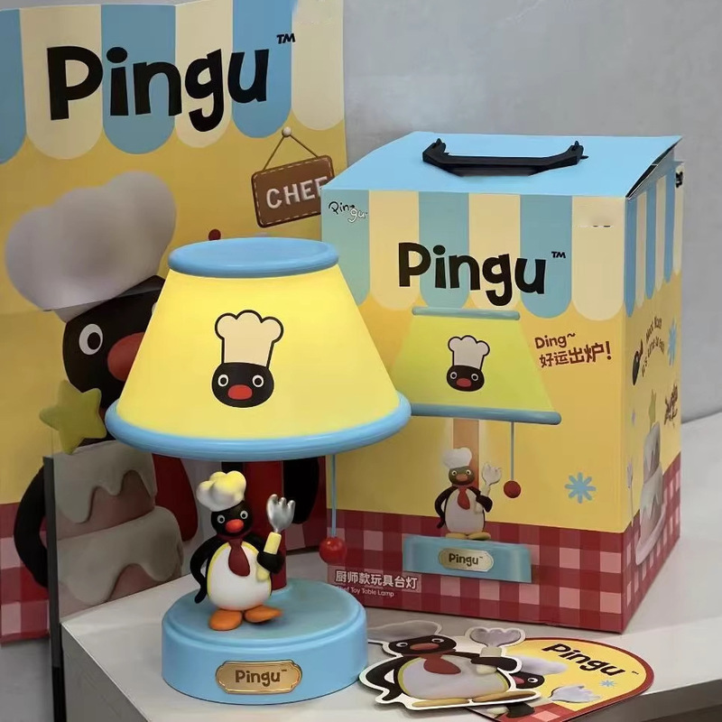 Desk Setup Lamp - โคมไฟตั้งโต๊ะรูปเพนกวินน่ารักสไตล์เชฟ Pingu ใหม่ ของตกแต่งโต๊ะทำงานสุดสร้างสรรค์สำหรับห้องนอน ของตกแต่งบ้าน ของขวัญ