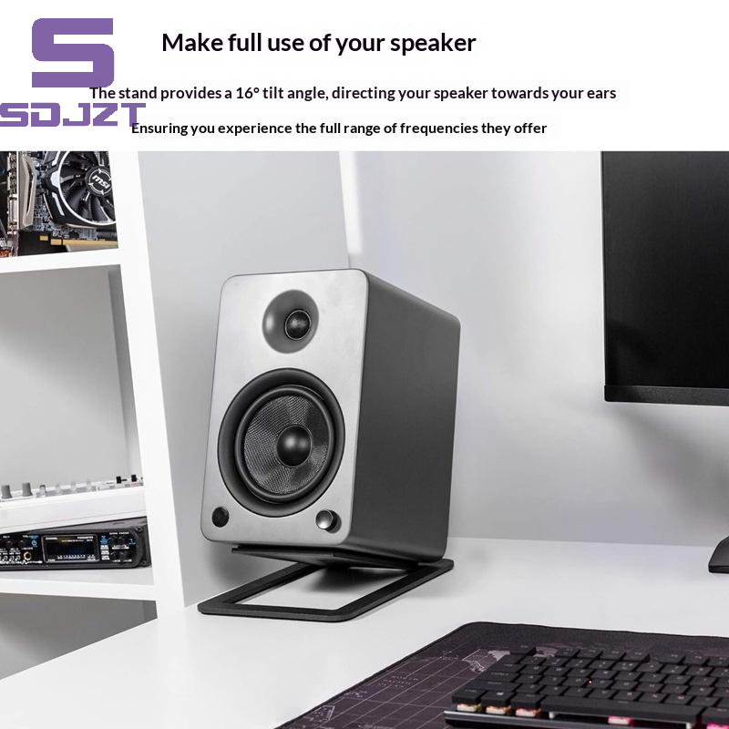 Desk Setup With Speakers - ขาตั้งลำโพงตั้งโต๊ะ 2 ชิ้น ป้องกันการสั่นสะเทือน สำหรับติดตั้งลำโพงบนโต๊ะคอมพิวเตอร์