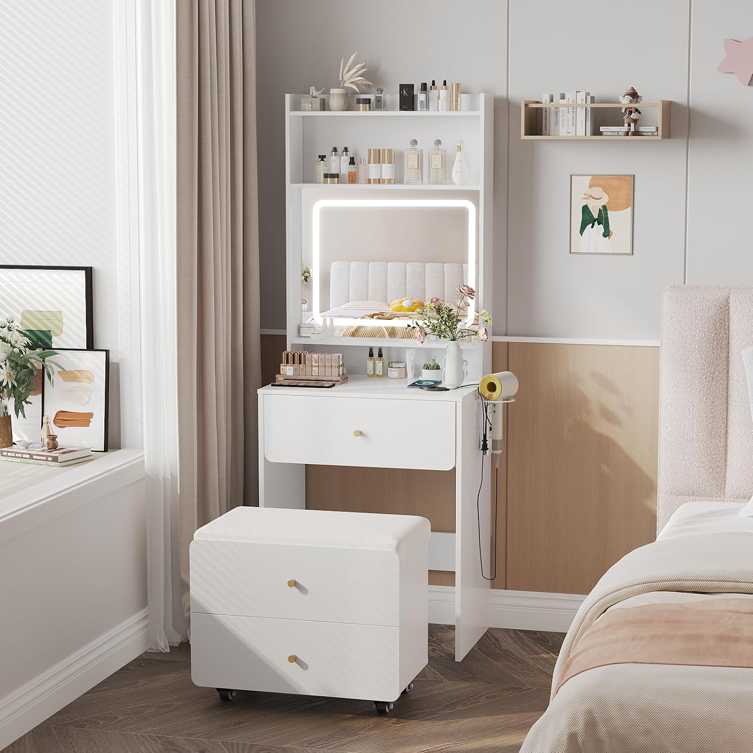 โต๊ะเครื่องแป้ง Vabches พร้อมก - Desk Setup Small บทวิจารณ์และราคา