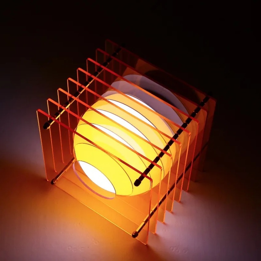 DIY อะคริลิคพันชั้นโคมไฟโคมไฟด - Desk Setup Lamp บทวิจารณ์และราคา