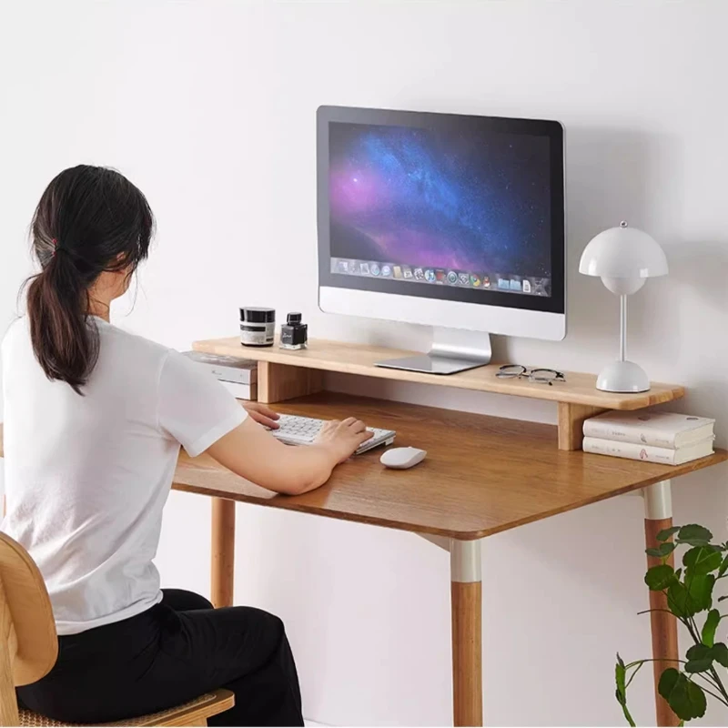 แท่นวางจอภาพไม้สำหรับการจัดโต๊ - Desk Setup With Laptop And Monitor บทวิจารณ์และราคา