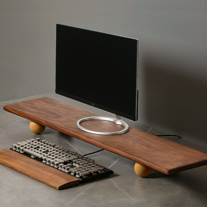 แท่นวางจอคอมพิวเตอร์ไม้แท้ ขาต - Desk Setup With Laptop And Monitor บทวิจารณ์และราคา