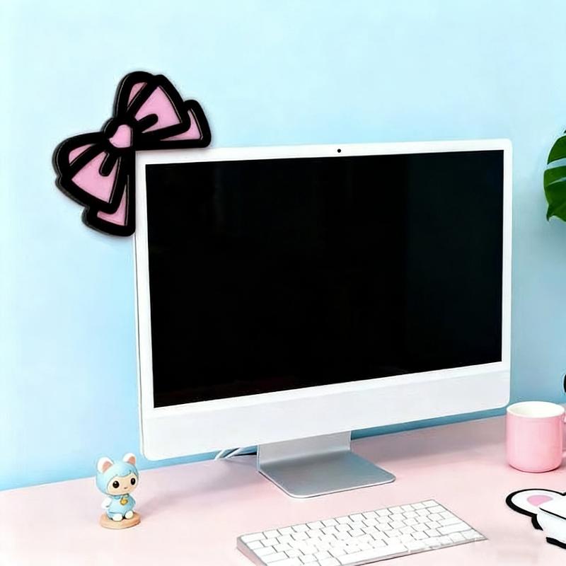 โบว์ไม้ตกแต่งหน้าจอ 1/2 ชิ้น น - Desk Setup Accessories บทวิจารณ์และราคา