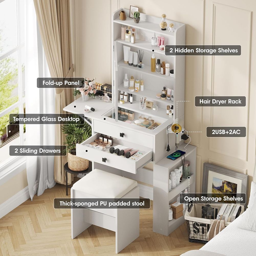 โต๊ะเครื่องแป้งขนาดเล็ก Vabche - Desk Setup Small บทวิจารณ์และราคา