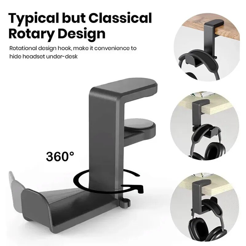 ยูนิเวอร์แซล เดสก์ท็อป 360 °   - Headphone Hook Under บทวิจารณ์และราคา