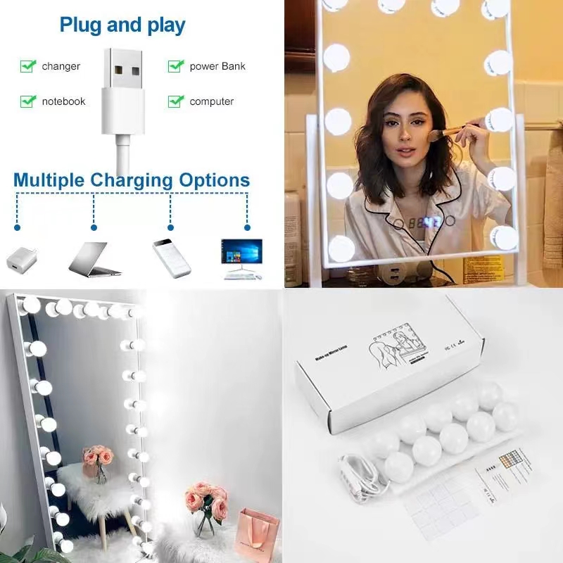 ไฟ LED วางกระจกแต่งหน้าหลอดไฟ, - Desk Setup Lamp บทวิจารณ์และราคา