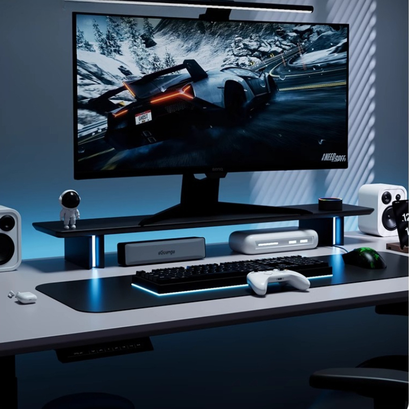 ขาตั้งจอ RGB ปรับระดับได้ตามหล - Desk Setup With Laptop And Monitor บทวิจารณ์และราคา