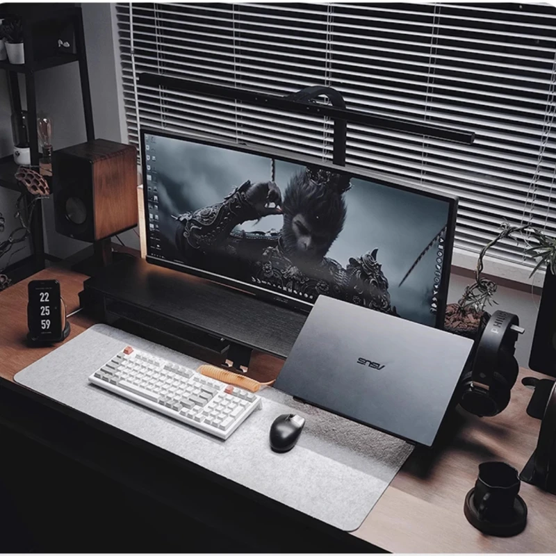ขาตั้งจอภาพแบบโมดูลาร์ไม้วอลนั - Desk Setup With Laptop And Monitor บทวิจารณ์และราคา