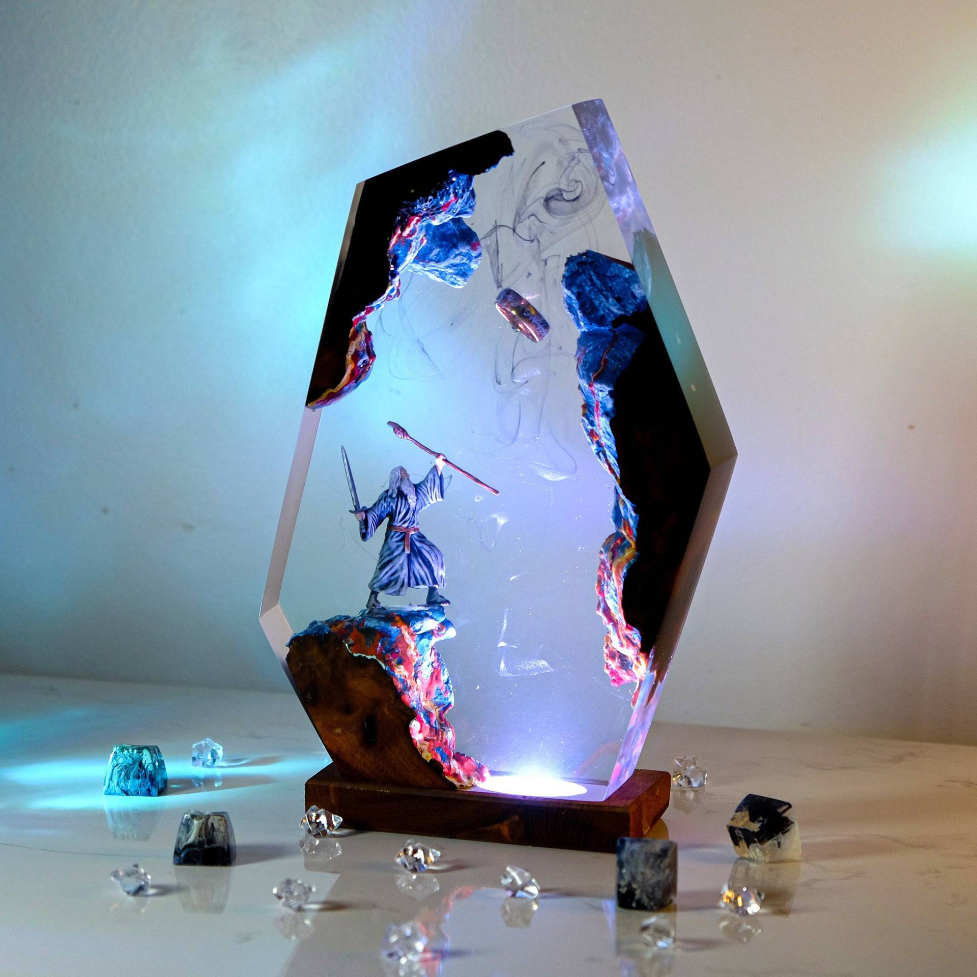 โคมไฟเรซิ่นรูปฉากภาพยนตร์ แหวน - Desk Setup Lamp บทวิจารณ์และราคา