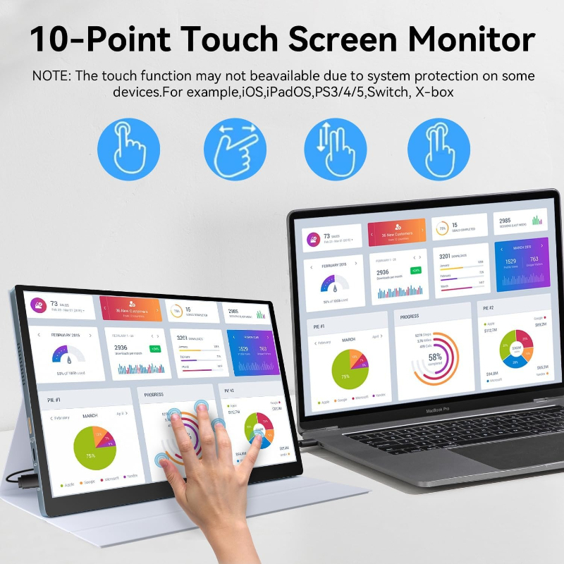 จอภาพพกพาแบบสัมผัสขนาด 10.5 นิ - Desk Setup With Laptop And Monitor บทวิจารณ์และราคา