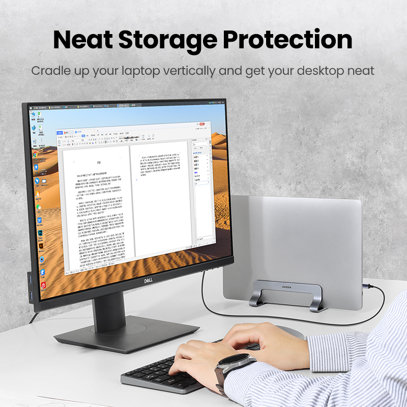 แท่นวางแล็ปท็อปแนวตั้งแบบพับได - Vertical Laptop Stand บทวิจารณ์และราคา