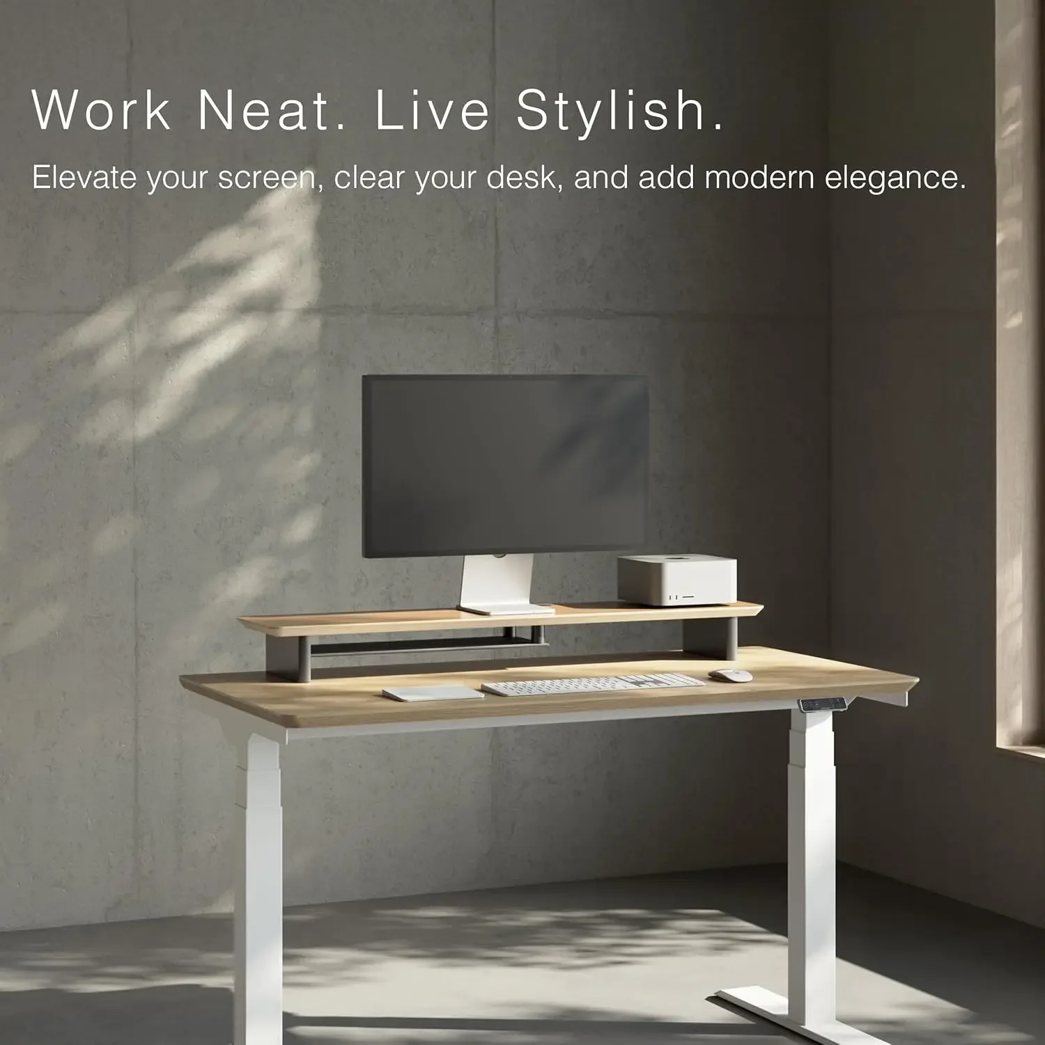 ชุดโต๊ะทำงานสองชั้นตามหลักสรีร - Setup Desk Monitor บทวิจารณ์และราคา