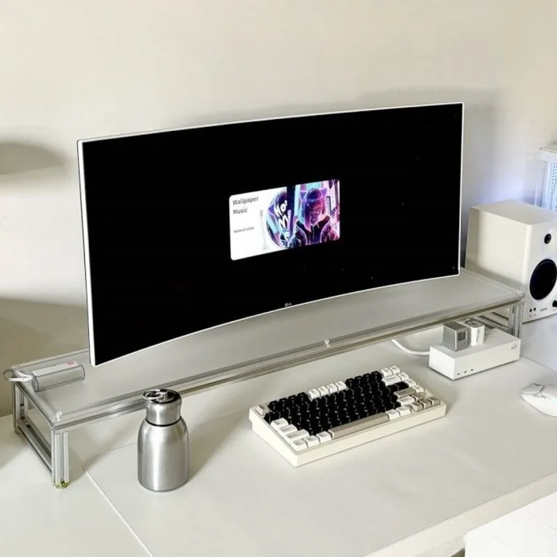 อลูมิเนียมขาตั้งอะคริลิคเดสก์ท - Desk Setup With Laptop And Monitor บทวิจารณ์และราคา