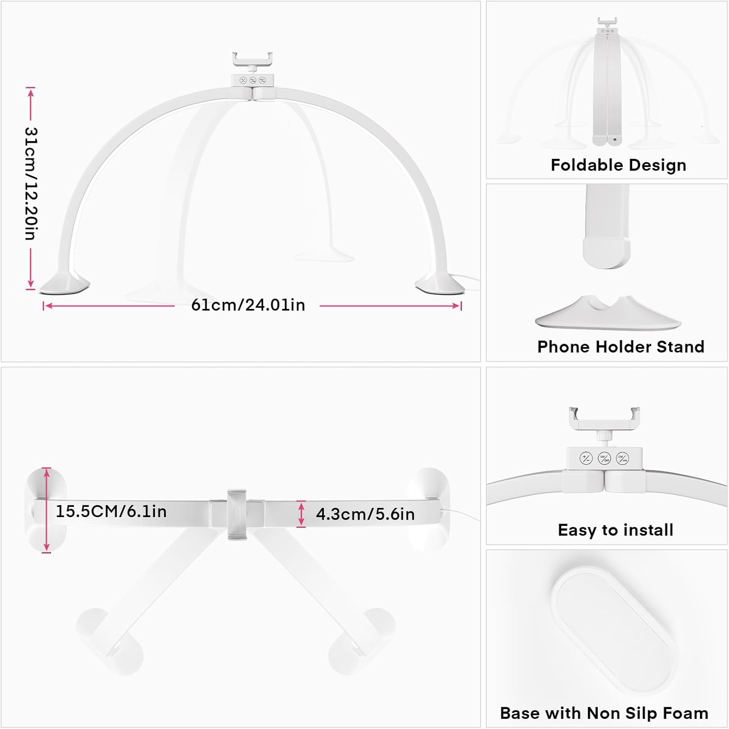 โคมไฟเล็บรูปตัวยู Half Moon Li - Desk Setup Lamp บทวิจารณ์และราคา