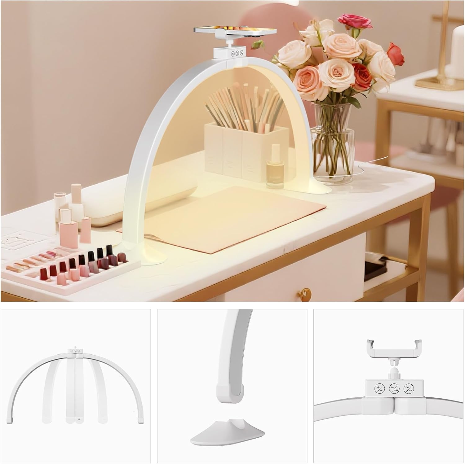 โคมไฟเล็บรูปตัวยู Half Moon Li - Desk Setup Lamp บทวิจารณ์และราคา